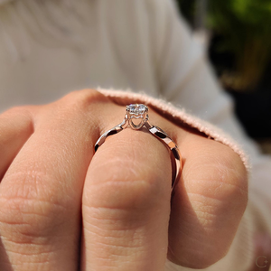 Luxurious Lab Grown Diamond <b>Ring</b> Mirror Polished Finish Customizable Sizing Perfect for Memorable Occasions Elegant Jewelry - Product Image 4