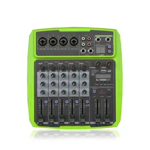 Popular 6ch audio mixing console musical instrument Power dj mixer with USB