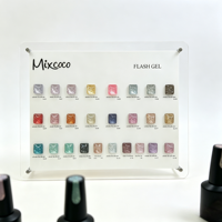 Gel Flash Mixcoco Soak Off UV LED, Paillettes Scintillantes pour Tatouages Temporaires, Gel à Paillettes pour Manucure en Salon et Décoration d'Ongles DIY