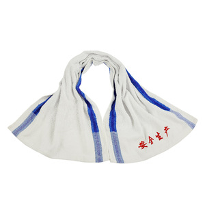 Toalla de Protección Laboral para Minas de Carbón, 35x90cm, Antiestática, de Poliéster y Algodón, con Rayas Azules y Blancas, Bordada para Seguridad en la Producción - Product Image 5