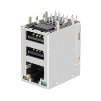 J6026M51UNL JY0-0016NL JW0-0006NL JW0-0013NL Conector RJ45 100/1000Base-T Alternativo con Puerto USB Dual Combinado y Leds Verdes/Amarillos