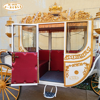 Wagon à cheval de Marathon électrique/chariot vintage de mariage/chariot royal doré