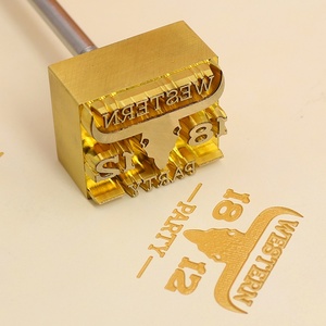 New Custom Mold Seal <b>Stamp</b> Logo <b>Leather</b> Die Carving Tool Foil Embossing Customizatin Brass Die Copper Stamping Mold - Product Image 3