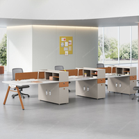 Ensemble de bureau et de chaises convertible et extensible SPARKLE, mobilier de bureau moderne et simple, pour quatre personnes, table de personnel de bureau