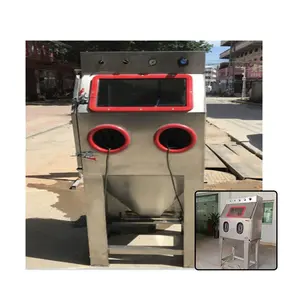 Dustless manual wet sand blasting cabinet water vapour sandblasting machine 9060 wet sand blasting machine equipment