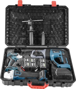 Großhandel Professionelles Kabelloses Li-Ionen-Akku-<span class=keywords><strong>Set</strong></span> Elektrischer Schraubenschlüssel Bohrmaschine Schleifer Bürstenloser Motor 750W Hartschalenkoffer - Product Image 1