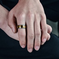Cincin Pria Fashion Magic Wear untuk Ponsel Android NFC Smart Ring Jari Digital Cincin Stainless Steel
