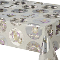 Nappe carrée moderne en PVC, motif floral gaufré imprimé or, lavable, résistante à l'huile et à l'eau, facile à nettoyer, personnalisable, vente en gros
