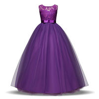 Nouvelles robes de soirée pour enfants 2018, robes de bal en dentelle, robes de demoiselle d'honneur pour mariages, robes de première communion pour filles