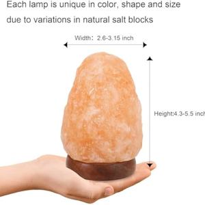 Lampe de sel de l'Himalaya en matériau organique, 7 couleurs LED, fonctionne avec USB, mini lampe de nuit en cristal de sel, décoration d'intérieur, lampe de table - Product Image 4