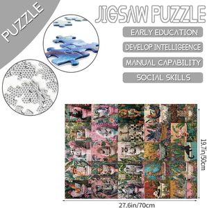 Rompecabezas de 1000 Piezas con Animales Divertidos en el Inodoro, Rompecabezas de Mosaico de Animales para Adultos, Juego de Actividades Familiares - Product Image 2