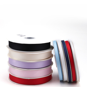 Usine en gros 4cm Double face couleur unie <span class=keywords><strong>rouge</strong></span> bleu or ruban de satin de polyester - Product Image 2