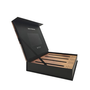 Nouvelle boîte noire d'impression personnalisée 7 pouces moniteur LCD rectangulaire cadeau d'<span class=keywords><strong>anniversaire</strong></span> boîte vidéo Promotion commerciale - Product Image 4