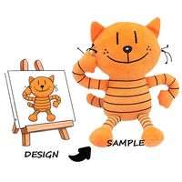 Fabricant en gros de peluches personnalisées OEM, super douces, à poils longs, avec design brodé, en nylon fonctionnel