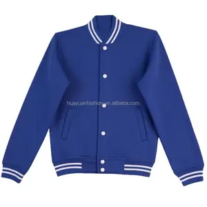OEM Custom Clothing Manufacturer Tailor Made Private Label Supplier Fashion Zipped Ring Spun Cotton Varsity Jacket Made in China