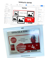 Label Rak Elektronik Zkong E-ink, Layar E-Paper, Label Harga Digital 1,54 Inci, ESL, Layar E-Ink, Label Elektronik