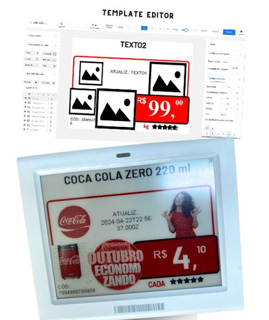 Zkong E-ink Electronic Shelf Label E-Paper Display Digital Price Tags 1.54 Inch ESL E Ink Display Electronic Tag