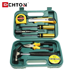 ชุดเครื่องมือฉุกเฉิน 9 ชิ้น ขนาด 20 ซม. สีเขียว ทำจากเหล็กกล้าคาร์บอน สำหรับซ่อมแซมรถยนต์และบ้าน พร้อมไขควง ค้อน คีม และเทป - Product Image 2