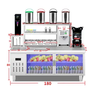 Contador de barra design clássico, venda direta, 1.8m, barra de suco, bolha, chá, estação de trabalho, contador para venda