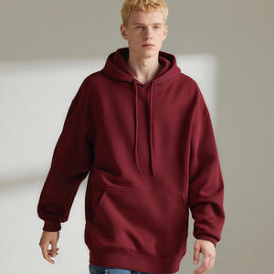 Sweat-shirt à capuche avec poches 350G, style parent-enfant, coupe ample unie, personnalisation pour réunion annuelle POD - Product Image 3