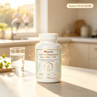 Comprimés OEM personnalisés Trio Santé Osseuse Calcium Magnésium Zinc D3 pour le marché nord-américain Certifiés ISO Faible MOQ