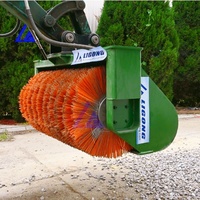 Utilisation de la balayeuse rotative de nettoyage de route pour le jardin d'excavatrice et le travail de nettoyage de route de zone scénique