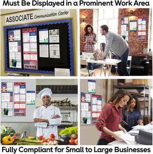 Kit de posters de conformité au lieu de <span class=keywords><strong>travail</strong></span> pour la Floride 2026, Lois du <span class=keywords><strong>travail</strong></span> fédéral et étatique, OSHA, laminé, papier, portrait - Product Image 3