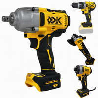 Kit d'outils électriques en acier inoxydable 20V, 5 pièces, avec batterie 5.0Ah, compact et léger pour une portabilité facile et une longue autonomie