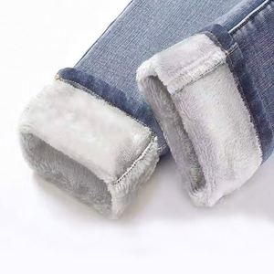 Jeans caldi invernali donna a vita alta pantaloni di <span class=keywords><strong>velluto</strong></span> Casual Jeans per donna pantaloni taglie forti 812-1627 - Product Image 2