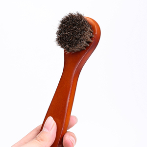 Cepillo para Zapatos de Pelo de Caballo Natural con Mango de Madera, Herramienta para Limpiar y Pulir Zapatos para el Hogar, Venta al por Mayor - Product Image 3