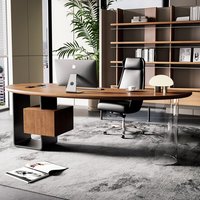 LBZ-130X Bureau d'ordinateur en bois massif avec chaise et tiroirs de rangement, sans assemblage, sans formaldéhyde E0, moderne, luxueux, haut de gamme