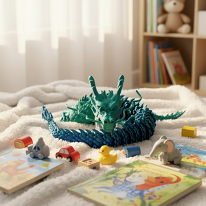 SHIQU <span class=keywords><strong>Drago</strong></span> Flessibile Stampato in 3D, Figure Ornamentali di Draghi Cinesi Antichi per Decorazioni Acquario - Product Image 6