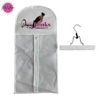 Sacs de rangement pour extensions de cheveux et perruques, personnalisés, anti-poussière, avec cintre, 50 unités