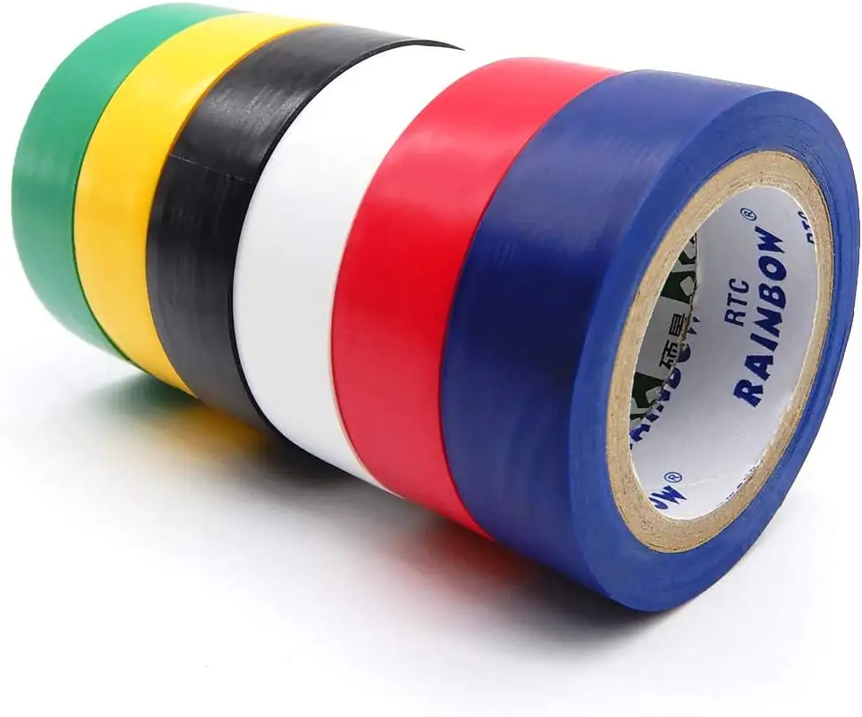 Colorful High-voltage Electrical PVC Insulation Black Pipe Tape High Grade Electrical Insulation Tape