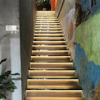 80mm * 32mm Personnaliser Longueur LED Étape Aluminium Profil Canal Escalier Extrusion Nez Bande Lumière Utilisation pour Cinéma Théâtre