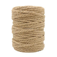 Cordon de jute de chanvre naturel de 10mm corde de jute tressée plate fibre tissée torsadée haute résistance 100m pour bricolage artisanat et emballage