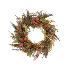Couronne de Noël artificielle moderne et écologique personnalisée à bas prix pour porte d'entrée, couronne d'automne artificielle - Product Image 1