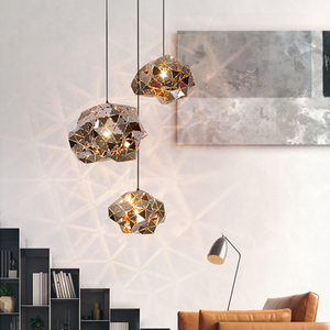 Moderne chrome <span class=keywords><strong>pierre</strong></span> métal fantaisie lustre E27 base pendentif lumière lampes pour <span class=keywords><strong>le</strong></span> <span class=keywords><strong>café</strong></span> de restaurant - Product Image 2