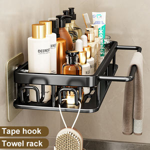 Estante organizador para ducha, estante autoadhesivo negro, estantes de <span class=keywords><strong>baño</strong></span>, cesta, estante de pared para accesorios de <span class=keywords><strong>baño</strong></span> - Product Image 5