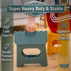 <span class=keywords><strong>Taburete</strong></span> Plegable Resistente, <span class=keywords><strong>Taburete</strong></span> de Plástico Grande para Adultos, Capacidad de 90 kg, Silla Plegable Antideslizante para Hogar, Cocina y Jardín - Product Image 2