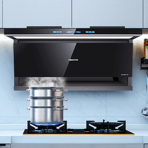 KEON Usine OEM Personnalisé Vente en gros Ménage Cuisine Acier inoxydable Montage mural courant descendant <span class=keywords><strong>Hotte</strong></span> intelligente à faible bruit - Product Image 4