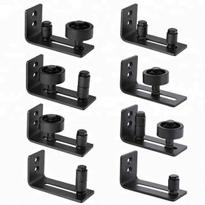 Herrajes para Puertas Corredizas WEKIS con Recubrimiento de Polvo Negro, de Latón y Acero al Carbono, Duraderos, Guía de Pared y Suelo para Cocina y Sala de Estar - Product Image 3