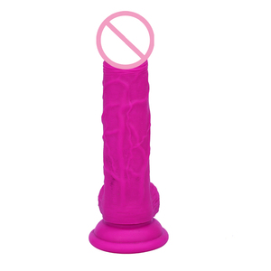 Volwassen seksspeeltjes vrouwelijke masturbatie superzachte enorme realistische roze paarse siliconen <span class=keywords><strong>dildo</strong></span> - Product Image 2
