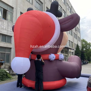 ضخمة عيد الميلاد نفخ الرنة الغزلان الدائمة للعطلات الديكور في الهواء الطلق - Product Image 4