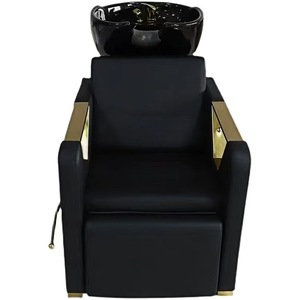 Sillón de Lavado de Cabello Metálico de Lujo para Salón de Belleza, con Elevación Manual y Color Personalizable - Product Image 2