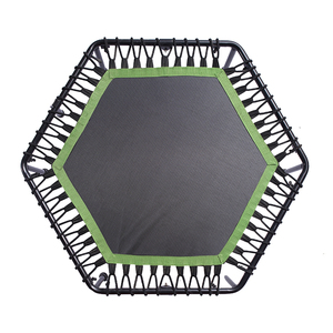 Trampoline de <span class=keywords><strong>fitness</strong></span> hexagonal Tengtai avec main courante réglable, pliable, durable et sûr pour une utilisation en intérieur/extérieur, cadre de 44/50 pouces pour adultes - Product Image 2