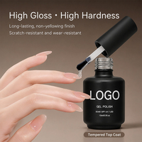 Hema Free Super Shiny Top&base Coat Gel UV LED Tempered Diamond Topcoat 1KG Custom High Shine Non Wipe TPO Free Nail Top Cat Gel
