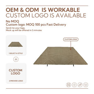 Cortina de Protección Contra el Viento para Acampar, con Marco de Acero Inoxidable y Tela de Algodón Lavado, para Fogatas - Product Image 2