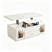 Table basse relevable 2-en-1 pliable, table à manger mobile, mobilier de maison moderne multifonctionnel pour salon OEM/ODM