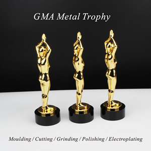 Trofeo Metálico GMA, <span class=keywords><strong>Premio</strong></span> Deportivo Grabado Personalizado, Chapado en Oro, Plata y Cobre, Regalo para Ganadores de Competiciones - Product Image 4